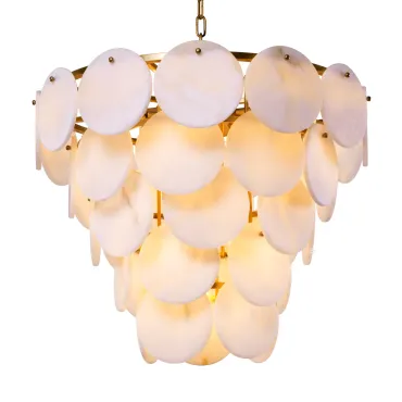 Clementina Antique Brass & Alabaster Chandelier 