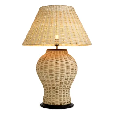 Dupoint Natural Rattan Table Lamp