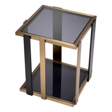 Clio Brushed Brass Side Table 
