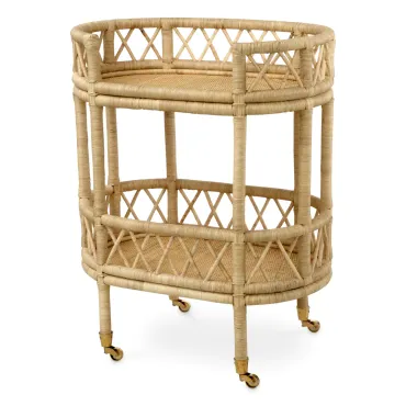 Dorini Natural Rattan Trolley