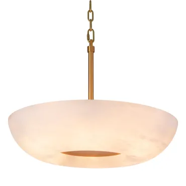 Ariano Antique Brass & Alabaster Pendant 