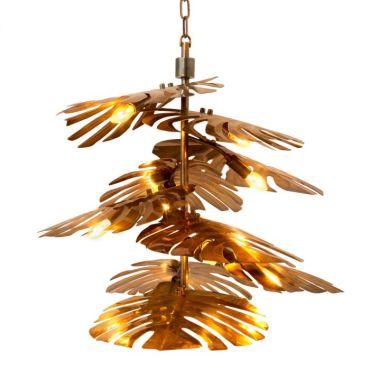 Tropique Vintage Brass Chandelier