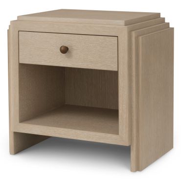 Art Deco Washed Oak Nightstand