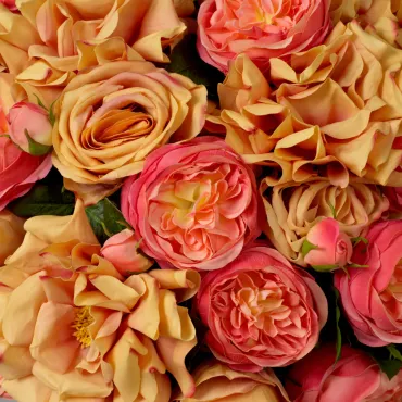 Bouquet of Roses Peach Real Touch 72 pcs/ 3 varieties