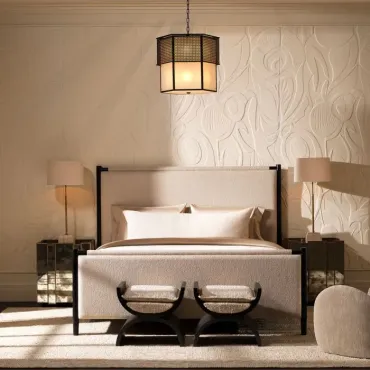 Bellingham Renato Ecru King Bed with Mattress