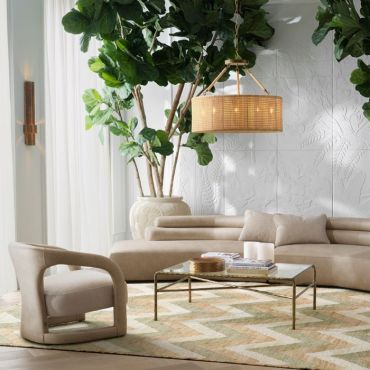 Voletta Valente Beige Faux Leather Chair