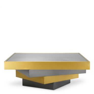 Zamora Brushed Brass Coffee Table