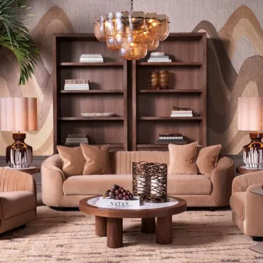 Eliano Large Amber Vase