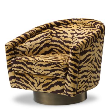 Catene Tigris Brown Swivel Chair