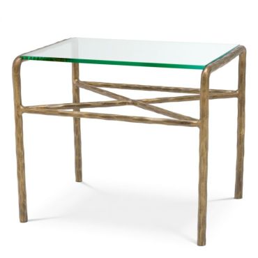Xandria Vintage Brass Side Table 