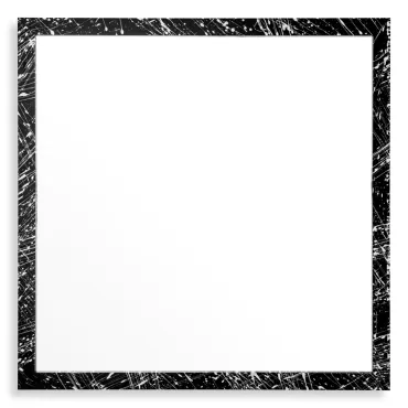 Reflection of Eccentricity Black Frame Mirror