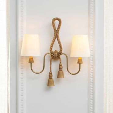 Tropez Vintage Brass Wall Lamp