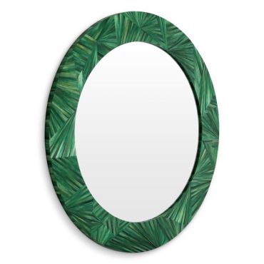 Cassara Marquetry Green Mirror