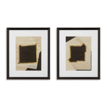 Creased Umber Prints by Vanna Lam - Set of 2