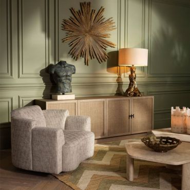 Marbella Creststone Beige Swivel Chair