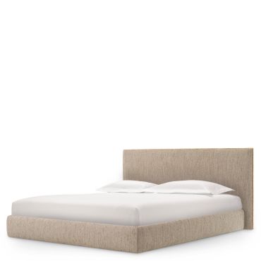Ashford Beckett Beige King Bed with Mattress