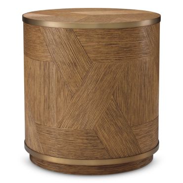Velutto Caramel Carved Oak Side Table