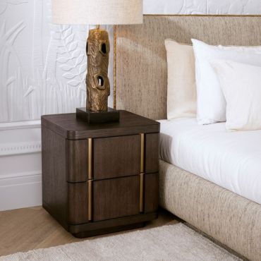 Modesto Mocha Oak Nightstand Small