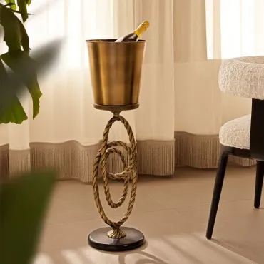 Corwyn Antique Brass Wine Cooler