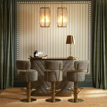 Carleton Camari Green Bar Stool with Back