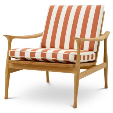 Manzo Florent Orange Teak Outdoor Chair