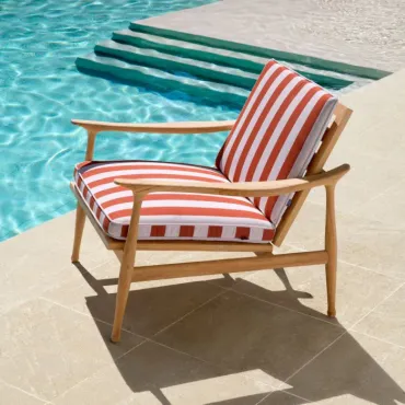 Manzo Florent Orange Teak Outdoor Chair