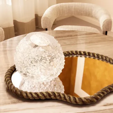 Opulent Clear Hand Blown Vase 