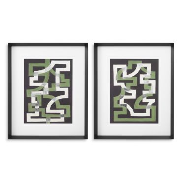 Window Trellis By Michael Willett Print - Set Of 2