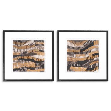 Metallic Undulation By June Erica Vess Print Set Of 2
