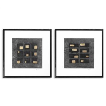 Black Squares By Michael Willett Print Set Of 2