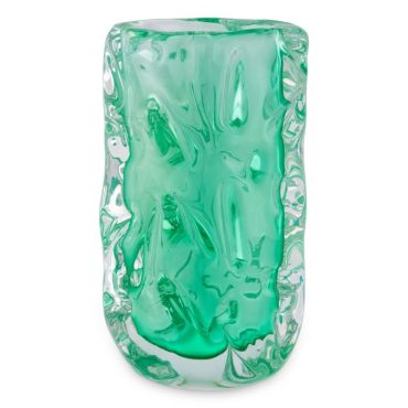 Avoir Green Hand Blown Glass Vase