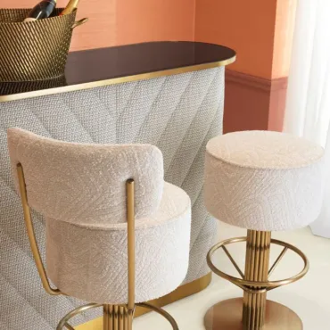 Carleton Camari Cream Bar Stool with Back