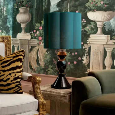 Dionne Turquoise Shade Table Lamp