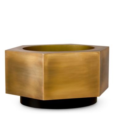 Montura Low Vintage Brass Planter 