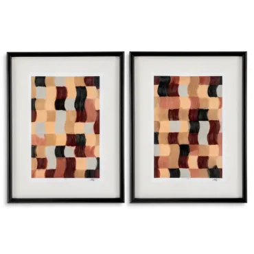 Sun Baked Mosaïc Prints by Grace Popp - Set of 2