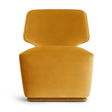 Munna Melody Swivel Armchair - Customise yellow back