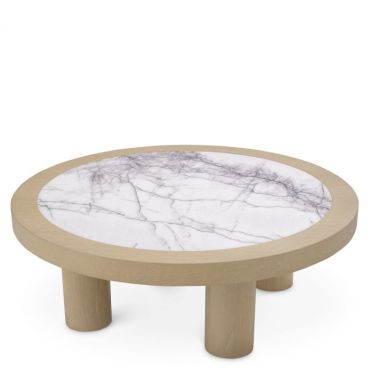 Presedio Coffee Table Washed Oak / Bianco Lilac Marble