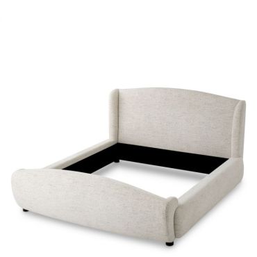 Mellory Seashell Off-White King Bed with Mattress