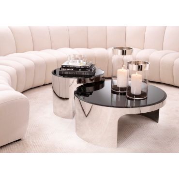 Piemonte Stainless Steel Coffee Table - Set of 2
