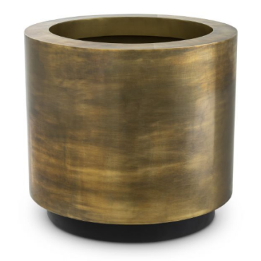 Jasper Small Vintage Brass Planter