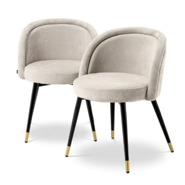 Chloe Dining Chair Clarck sand - Set of 2