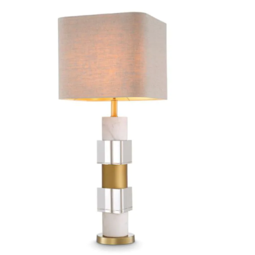 Cullingham White Marble Table Lamp