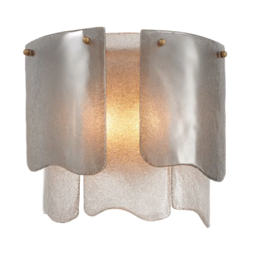 Asinara Smoked Glass Wall Lamp