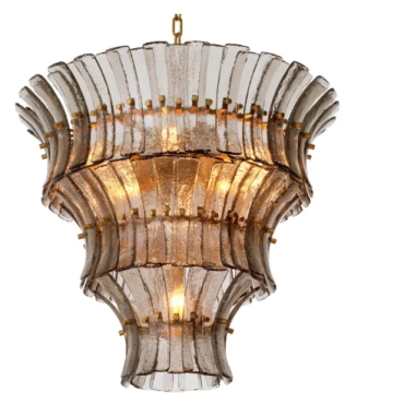 Toscano Smoked Glass Chandelier
