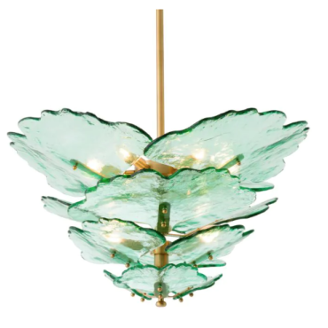 Florina Green Glass Chandelier
