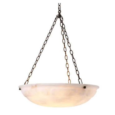 Novara Bronze & Alabaster Chandelier