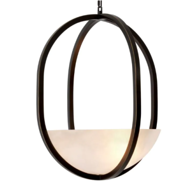 Scapa Bronze & Alabaster Chandelier