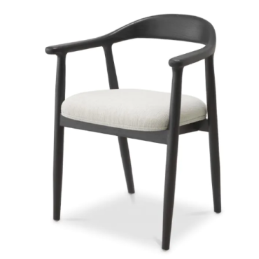 Beale Black & Sentier Cream Dining Chair