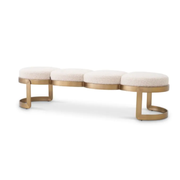 Newport Cream Boucle Bench