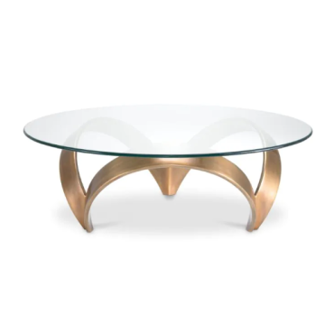 Soquel Vintage Brass Coffee Table